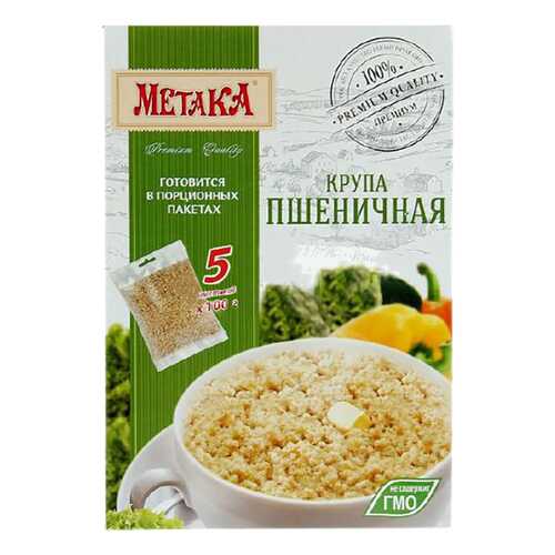 Крупа пшеничная Метака в порционных пакетах 100 г 5 пакетиков в ЭССЕН