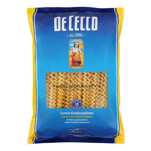 Макароны De Cecco Fusilli lunghi bucati №5 500 г в ЭССЕН