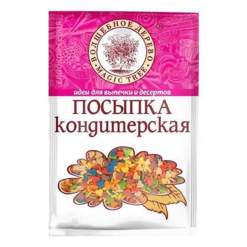 Посыпка кондитерская Волшебное дерево сердечки разноцветные 40 г в ЭССЕН