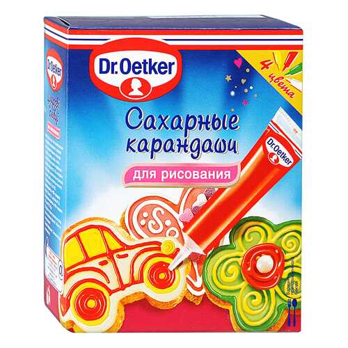 Сахарные карандаши Dr.Oetker для рисования украшения десертов 76 г в ЭССЕН