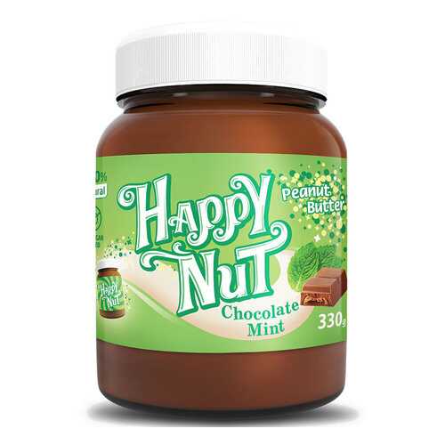 Арахисовая паста шоколадная HAPPY NUT с мятой 330 г в ЭССЕН