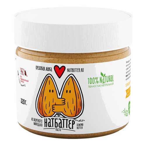 Паста ореховая Nutbutter из жареного миндаля 320г в ЭССЕН