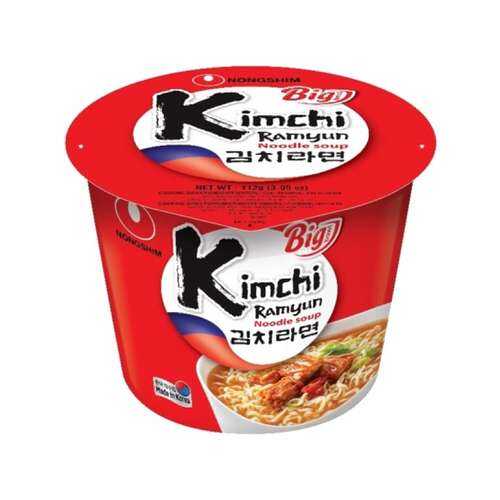 Лапша быстрого приготовления Кимчи Рамен Nongshim чашка 112 г в ЭССЕН