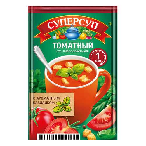 Суперсуп-пюре Русский продукт Суперсытный момент томатный с сухариками 20 г в ЭССЕН