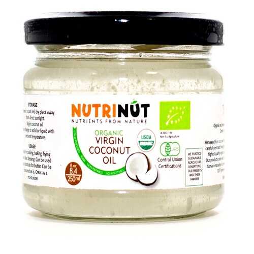 Кокосовое масло Nutrinut organic virgin coconut oil 250 мл в ЭССЕН