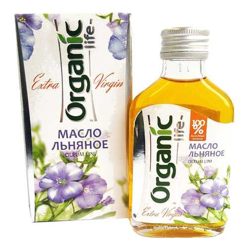 Масло льняное Organic Life пищевое нерафинированное 100 мл в ЭССЕН