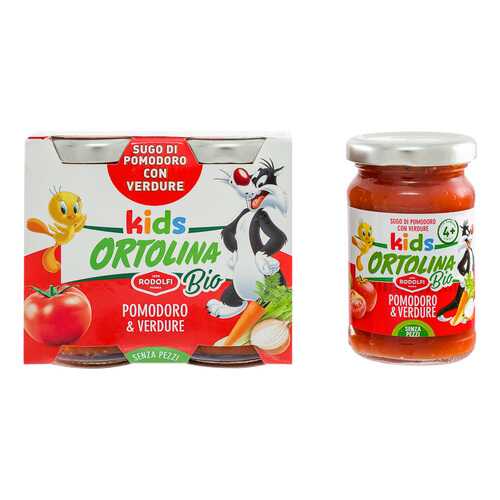 Соус Rodolfi Ortolina Kids Bio томатный с овощами 2 шт 100 г в ЭССЕН