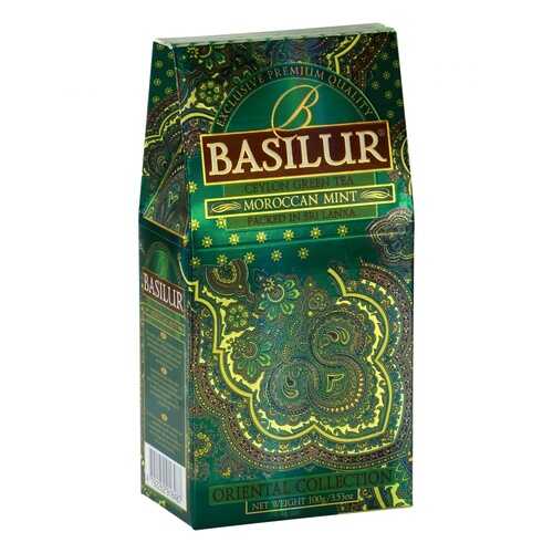 Чай Basilur Moroccan Mint, зеленый листовой с добавками, 100 гр в ЭССЕН