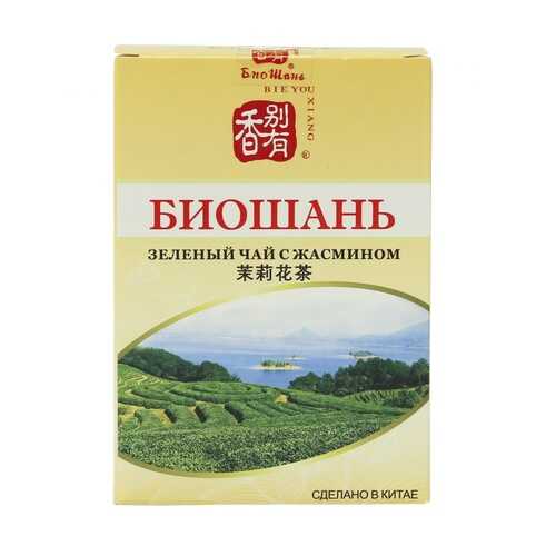 Чай БиоШань Jasmin Tea, зеленый с жасмином, 80 гр в ЭССЕН