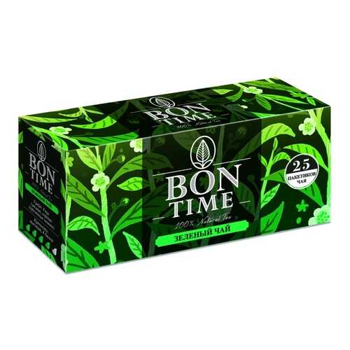 Чай BonTime Natural Tea, зелёный, 25 пакетиков в ЭССЕН