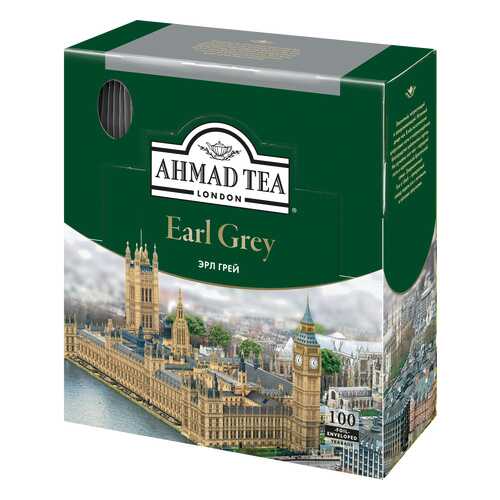 Чай черный Ahmad Tea earl grey 100 пакетиков в ЭССЕН