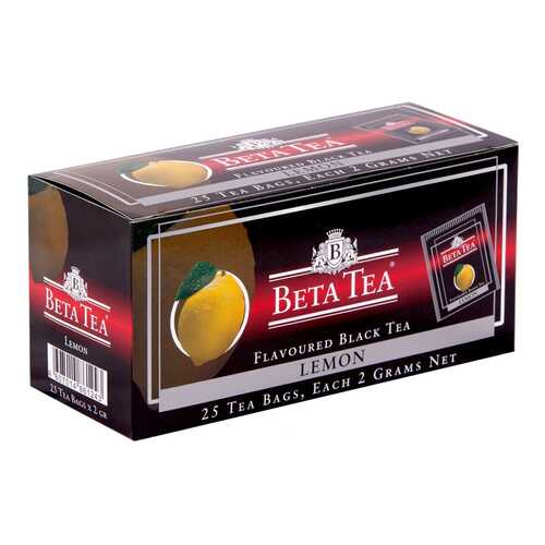 Чай черный Beta Tea лимон 25 пакетиков в ЭССЕН