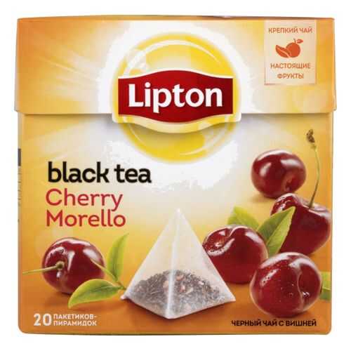 Чай черный Lipton cherry morello 20 пакетиков в ЭССЕН