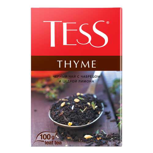 Чай черный листовой Tess Thyme 100 г в ЭССЕН