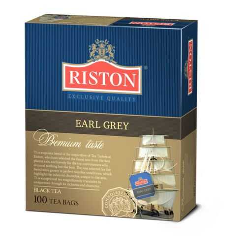 Чай черный Riston earl grey 100 пакетиков в ЭССЕН