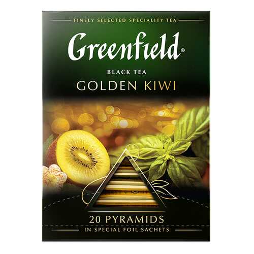 Чай черный в пирамидках Greenfield Golden Kiwi 20 пакетиков в ЭССЕН