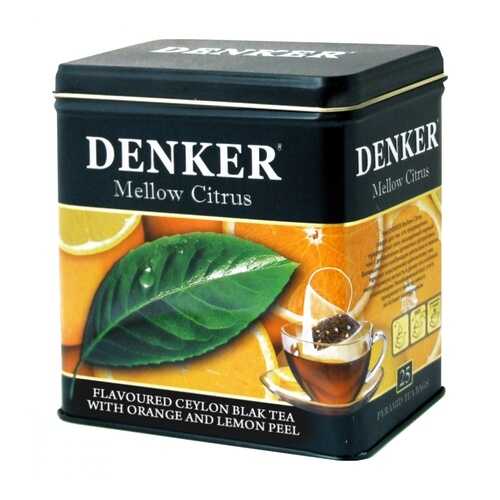 Чай Denker Mellow Citrus черный с добавками 25 пирамидок в ЭССЕН