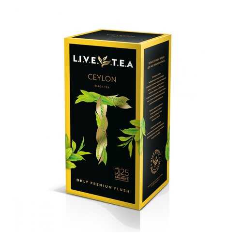 Чай Live Tea Ceylon черный 25 пакетиков в ЭССЕН