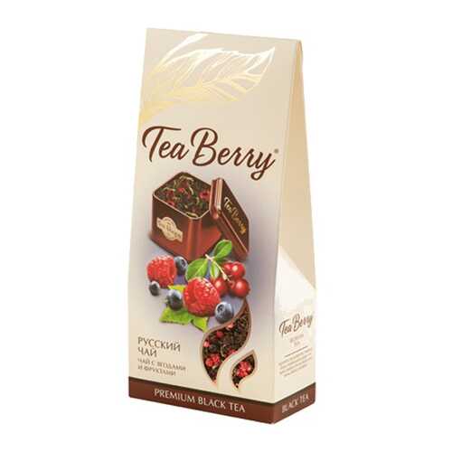 Чай Tea Berry русский чай черный листовой крупный с ягодами и фруктами 100 г в ЭССЕН