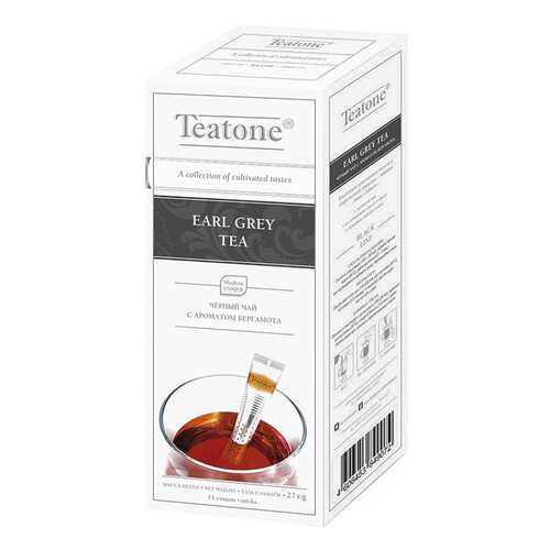 Чай Teatone earl grey черный байховый с ароматом бергамота в стиках 1.8 г 100 штук в ЭССЕН