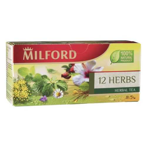 Чай травяной Milford 12 herbs 20 пакетиков в ЭССЕН