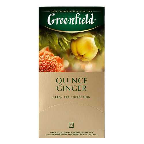 Чай зеленый Greenfield Quince Ginger 25 пакетиков в ЭССЕН