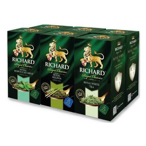 Набор чая Richard Royal Morocan Mint, Royal Melissa, Royal White Tea ассорти 6*25 сашетов в ЭССЕН