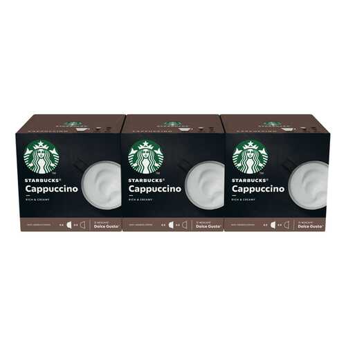 Капсулы STARBUCKS Cappuccino смесь молочная и кофе для системы Nescafe Dolce Gusto, 12 шт. в ЭССЕН