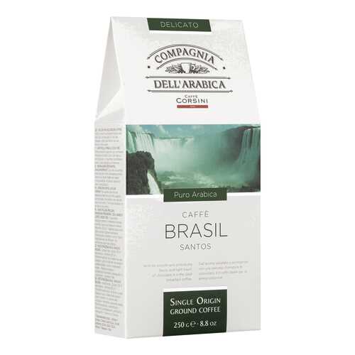 Кофе Dell Arabica Puro Arabica Brasil Santos 250г карт/пачка молотый в ЭССЕН