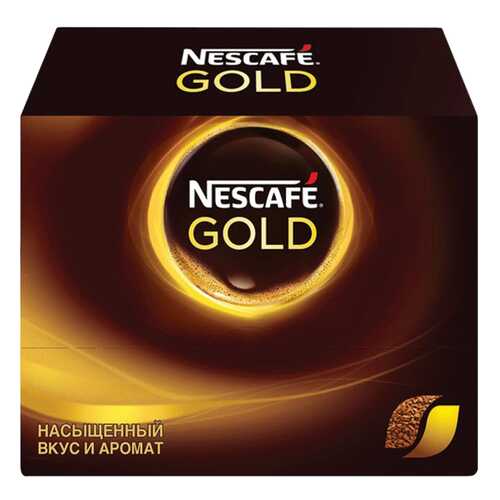 Кофе молотый в растворимом Nescafe Gold сублимированный 30 пакетиков по 2 г в ЭССЕН