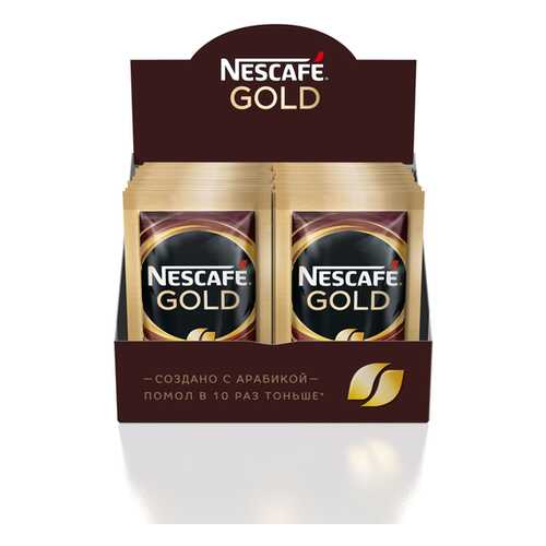 Кофе растворимый сублимированный NESCAFE Gold с добавлением молотого кофе 20 порций по 2г в ЭССЕН