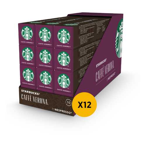 Кофе STARBUCKS Сaffe Verona молотый в капсулах для системы Nespresso 12 шт по 55 г в ЭССЕН