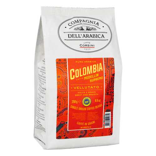 Кофе в зернах Compagnia Dell Arabica Colombia Medellin Supremo 250г в ЭССЕН