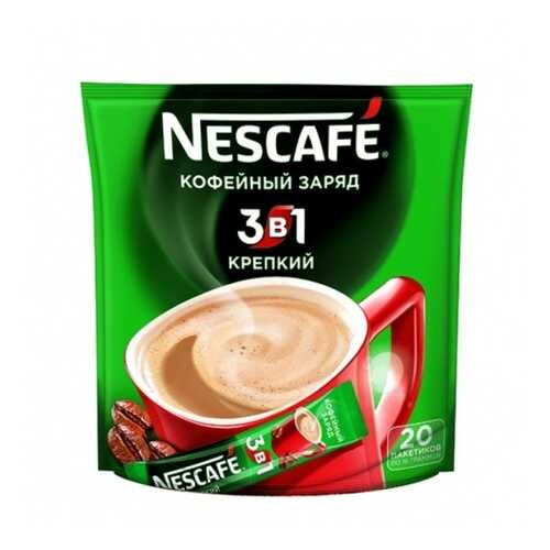 Кофейный напиток растворимый Nescafe 3в1 крепкий 16 г 20 пакетиков в ЭССЕН