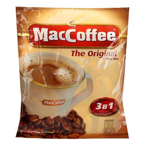 Напиток MacCoffee кофейный карамель растворимый 3в1 18 г 25 пакетиков в ЭССЕН