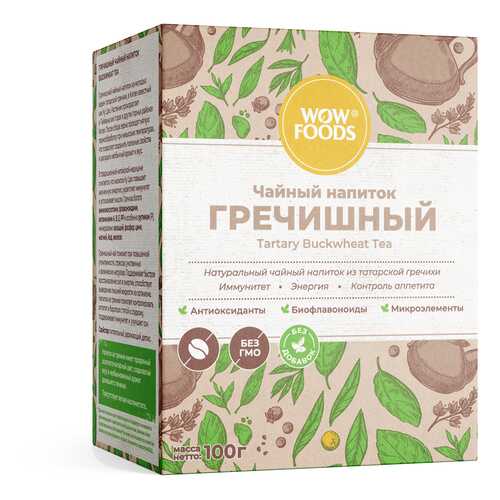 Чайный напиток гречишный WOWFOODS молодые зерна татарской гречихи 100 г в ЭССЕН