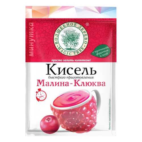 Кисель быстр приготовления Волшебное дерево малина-клюква минутка 30 г в ЭССЕН