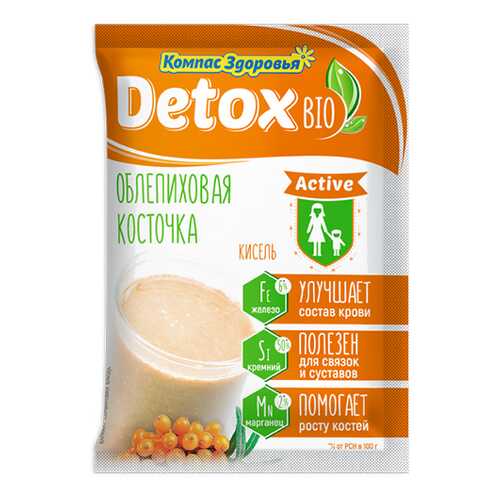 Кисель detox bio Active Облепиховая косточка Компас здоровья 25 г в ЭССЕН