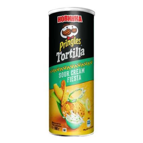 Чипсы кукурузные Pringles tortilla сметана 160 г в ЭССЕН