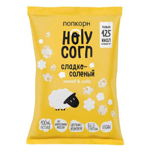 Кукуруза воздушная Holy Corn попкорн cладко-соленая 80 г в ЭССЕН