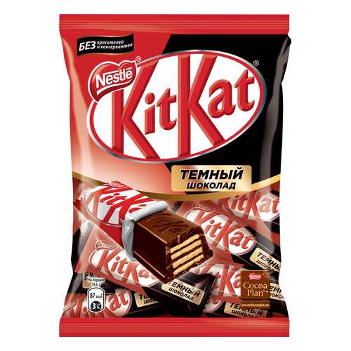 Темный шоколад Kit Kat dark с хрустящей вафлей 169 г в ЭССЕН