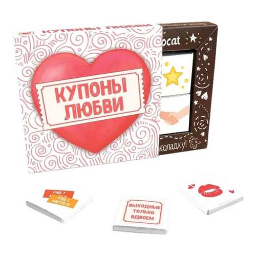 Набор молочного шоколада Chococat купоны любви 60 г в ЭССЕН