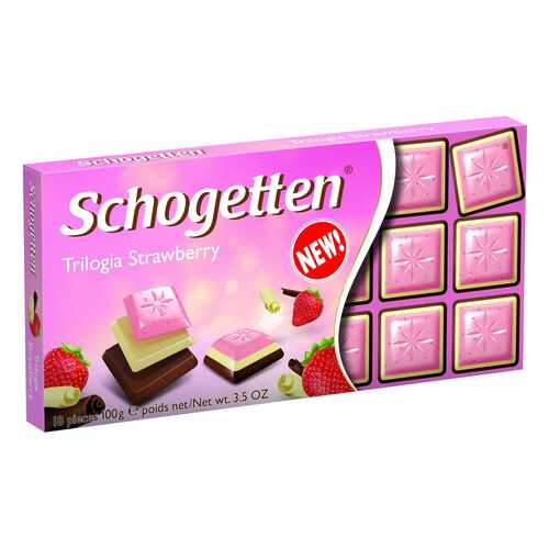 Шоколад Schogetten trilogia strawberry 100 г в ЭССЕН