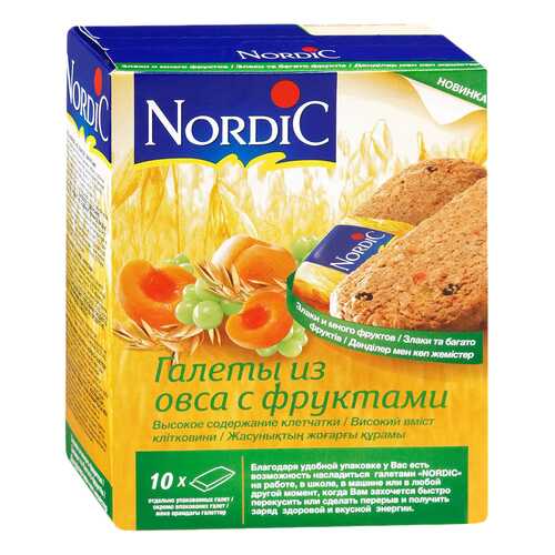 Галеты Nordic из овса с фруктами 30 г 10 штук в ЭССЕН