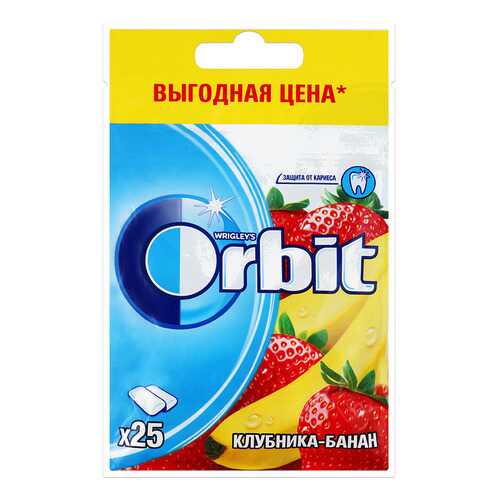 Orbit Клубника-Банан пакет 25 драже по 34г в ЭССЕН