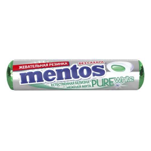 Жевательная резинка Mentos пьюр вайт нежная мята 15.5 г в ЭССЕН