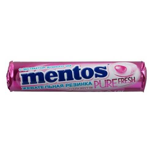 Жевательная резинка Mentos тутти-фрутти без сахара с экстрактом зеленого чая 16 г в ЭССЕН