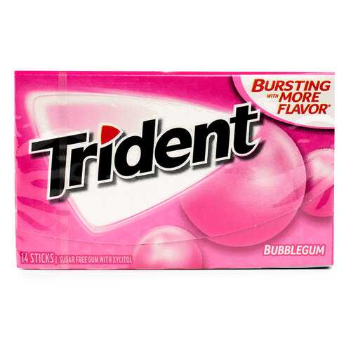 Жевательная резинка TRIDENT Bubblegum, 18 пластинок США в ЭССЕН