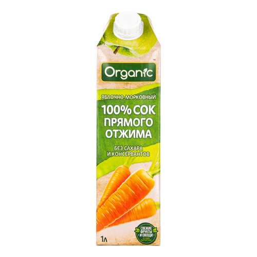 Сок Organic Яблоко-Морковь прямого отжима 1л. TetraPak в ЭССЕН